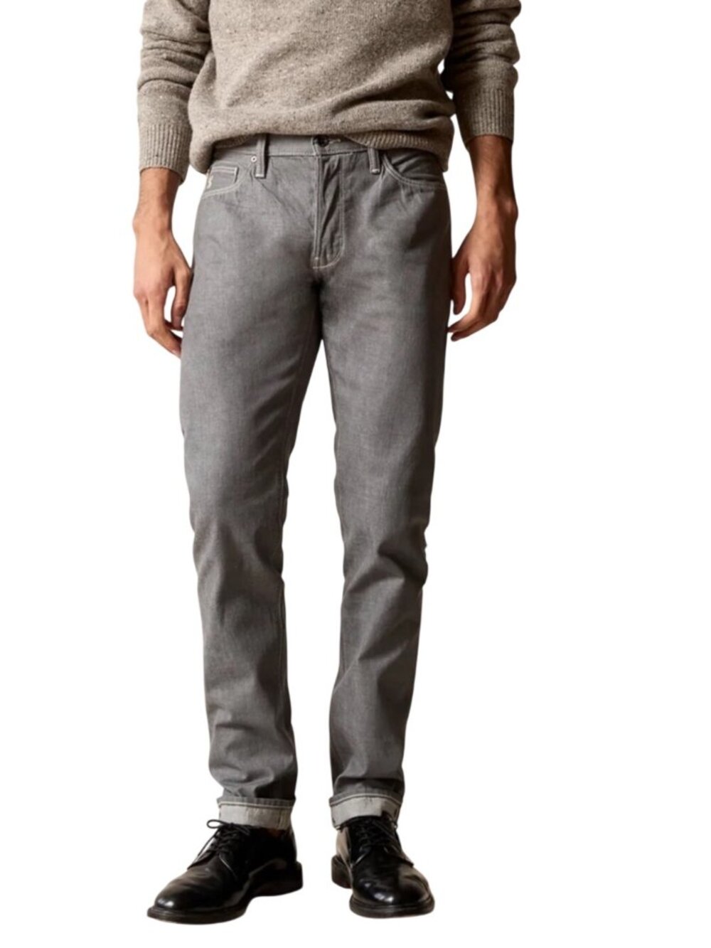 Todd Snyder Slim Lightweight Japanese Selvedge Denim Jeans Light Charcoal 32X32
